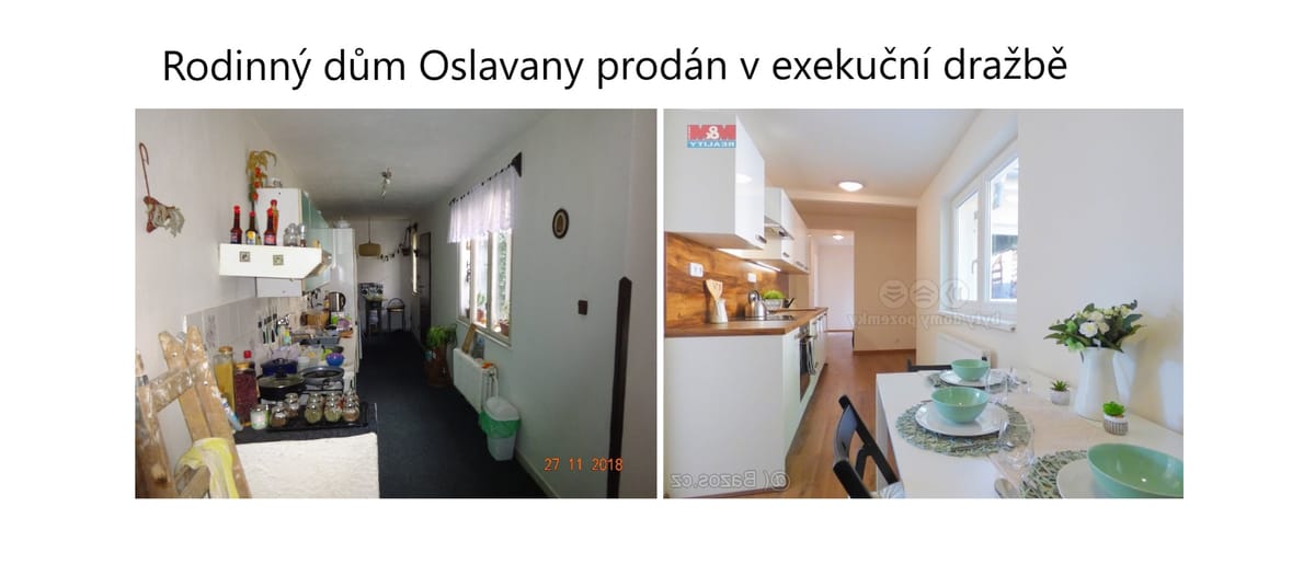 Jak udělat z neprodejné nemovitosti voňavé hnízdečko lásky - Exekuční dražba RD Oslavany