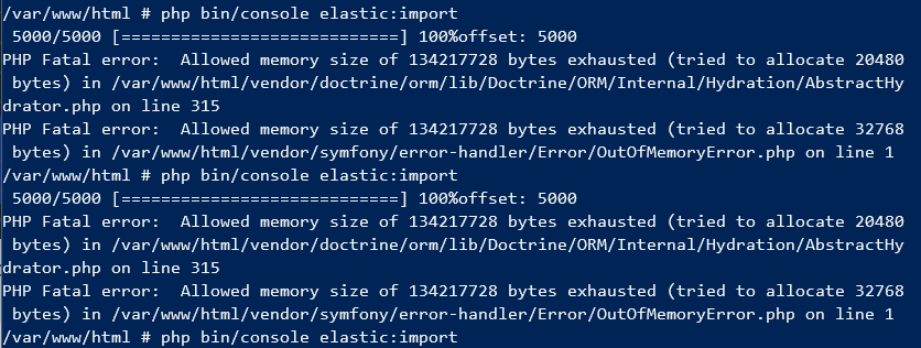 How to deal with large Doctrine datasets - Symfony console command - OutOfMemoryError - PHP Fatal error:  Allowed memory size of * bytes exhausted